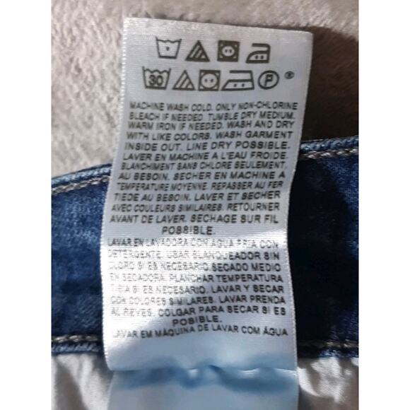 Levis 526 Jeans Womens 6 Blue Denim Slender Bootcut Low Rise Flaps Retro 30x28 - Picture 6 of 10